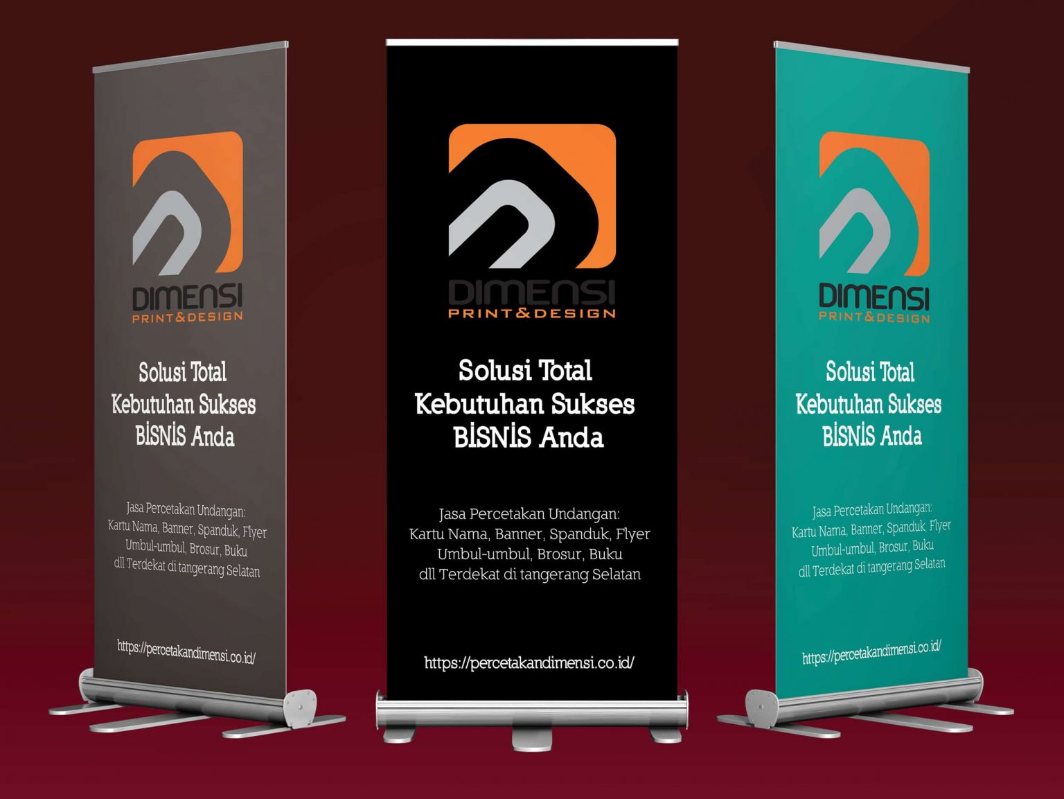 Jasa Desain Dan Cetak Rollup Banner Online Harga Murah Di